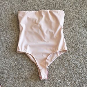 Strapless baby pink bodysuit
